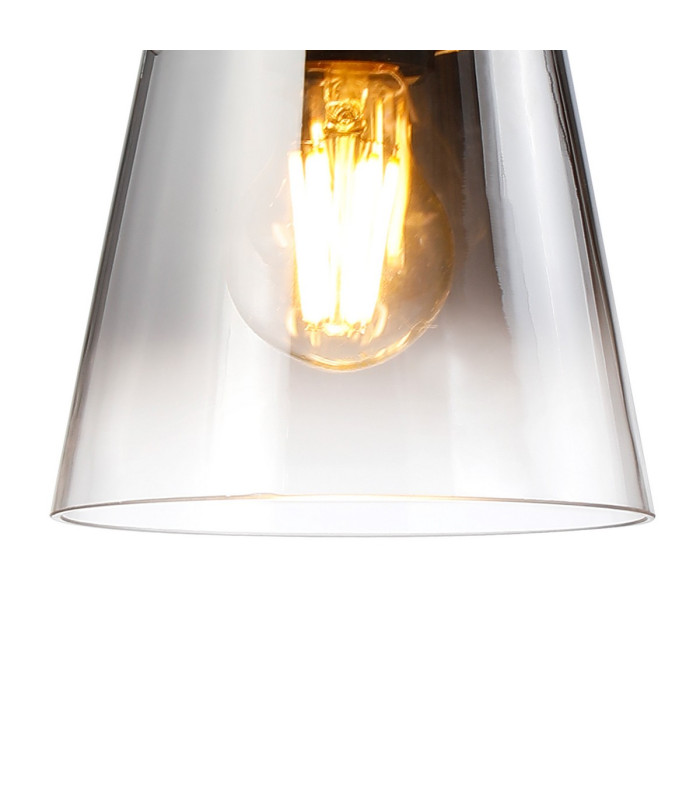 Greenport Table Lamp 16cm x 14cm Shade 1 Light E27 Sand Black/Smoke Faded Glass Shade-8