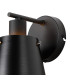 Greenport Wall Light Switched 16cm x 14cm Shade 1 Light E27 Sand Black/Black/Gold Metal Shade-5