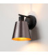 Greenport Wall Light Switched 16cm x 14cm Shade 1 Light E27 Sand Black/Brown/Copper Metal Shade-3