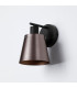 Greenport Wall Light Switched 16cm x 14cm Shade 1 Light E27 Sand Black/Brown/Copper Metal Shade-7