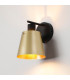 Greenport Wall Light Switched 16cm x 14cm Shade 1 Light E27 Sand Black/Brass/Gold Metal Shade-3