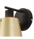 Greenport Wall Light Switched 16cm x 14cm Shade 1 Light E27 Sand Black/Brass/Gold Metal Shade-5