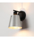 Greenport Wall Light Switched 16cm x 14cm Shade 1 Light E27 Sand Black/Light Grey/Silver Metal Shade-3
