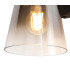 Greenport Wall Light Switched 16cm x 14cm Shade 1 Light E27 Sand Black/Smoke Faded Glass Shade-6