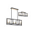 Canastota Pendant/Flush Convertible 6 x E27 Satin Black/Champagne Gold-1