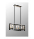 Canastota Pendant/Flush Convertible 6 x E27 Satin Black/Champagne Gold-3