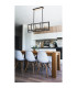 Canastota Pendant/Flush Convertible 6 x E27 Satin Black/Champagne Gold-4