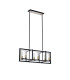 Canastota Pendant/Flush Convertible 6 x E27 Satin Black/Champagne Gold-5