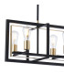 Canastota Pendant/Flush Convertible 6 x E27 Satin Black/Champagne Gold-7