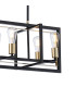 Canastota Pendant/Flush Convertible 6 x E27 Satin Black/Champagne Gold-8