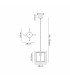 Canastota Square Multi Height Pendant 1 x E27 Satin Black/Champagne Gold-2