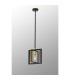 Canastota Square Multi Height Pendant 1 x E27 Satin Black/Champagne Gold-3
