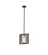 Canastota Square Multi Height Pendant 1 x E27 Satin Black/Champagne Gold-5