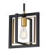 Canastota Square Multi Height Pendant 1 x E27 Satin Black/Champagne Gold-7