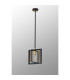 Canastota Square Multi Height Pendant 1 x E27 Satin Black/Champagne Gold-8