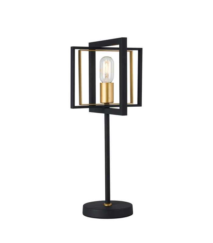 Canastota Table Lamp 1 x E27 Satin Black/Champagne Gold-1