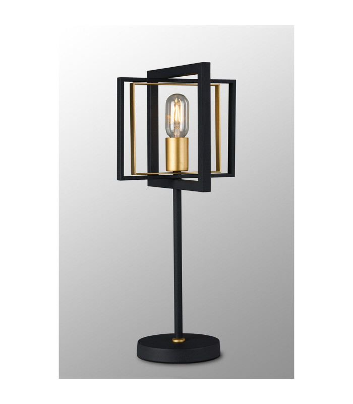 Canastota Table Lamp 1 x E27 Satin Black/Champagne Gold-3