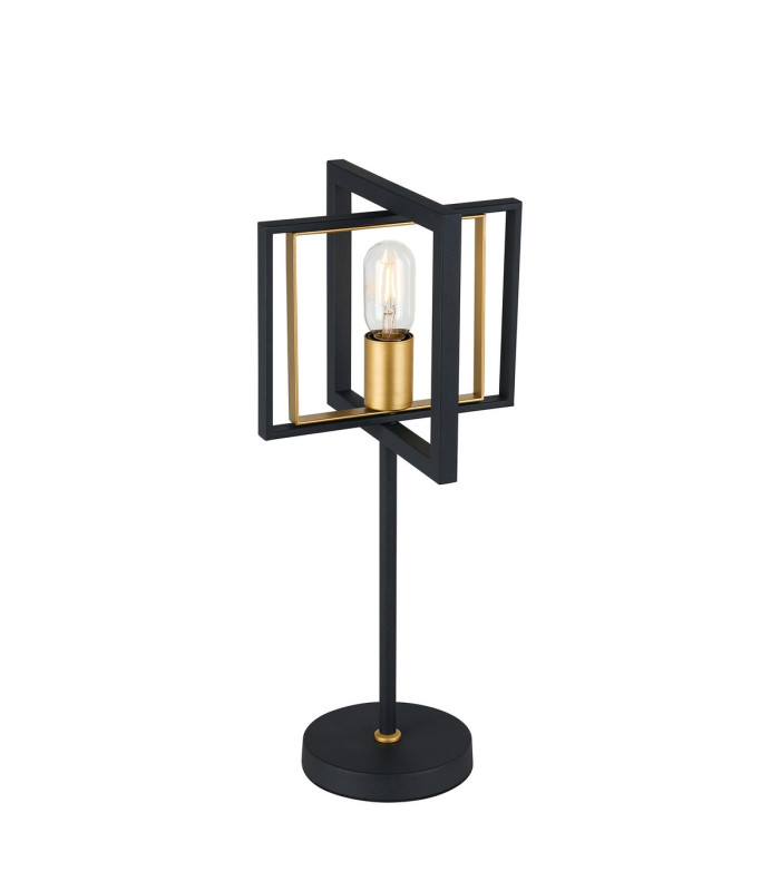 Canastota Table Lamp 1 x E27 Satin Black/Champagne Gold-5