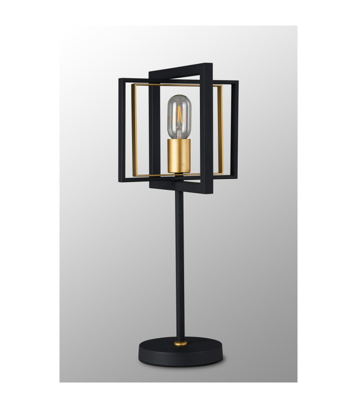 Canastota Table Lamp 1 x E27 Satin Black/Champagne Gold-10