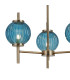 Cincinnatus 55cm Multi Height Pendant 3 x G9 Antique Brass/Blue Glass-7