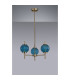 Cincinnatus 55cm Multi Height Pendant 3 x G9 Antique Brass/Blue Glass-8