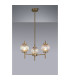 Cincinnatus 55cm Multi Height Pendant 3 x G9 Antique Brass/Light Iridescent Glass-3