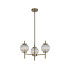 Cincinnatus 55cm Multi Height Pendant 3 x G9 Antique Brass/Light Iridescent Glass-4