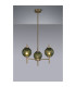 Cincinnatus 55cm Multi Height Pendant 3 x G9 Antique Brass/Moss Green Glass-3