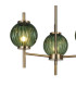 Cincinnatus 55cm Multi Height Pendant 3 x G9 Antique Brass/Moss Green Glass-7