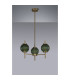 Cincinnatus 55cm Multi Height Pendant 3 x G9 Antique Brass/Moss Green Glass-8
