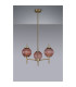 Cincinnatus 55cm Multi Height Pendant 3 x G9 Antique Brass/Blush Pink Glass-8