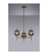 Cincinnatus 55cm Multi Height Pendant 3 x G9 Antique Brass/Smoke Glass-3