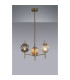 Cincinnatus 55cm Multi Height Pendant 3 x G9 Antique Brass/Amber/Clear/Smoke Glass-3