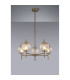 Cincinnatus 65cm Multi Height Pendant 5 x G9 Antique Brass/Clear Glass-3
