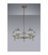 Cincinnatus 65cm Multi Height Pendant 5 x G9 Antique Brass/Light Iridescent Glass-8