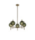 Cincinnatus 65cm Multi Height Pendant 5 x G9 Antique Brass/Moss Green Glass-1