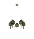 Cincinnatus 65cm Multi Height Pendant 5 x G9 Antique Brass/Moss Green Glass-4