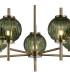 Cincinnatus 65cm Multi Height Pendant 5 x G9 Antique Brass/Moss Green Glass-6