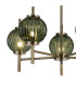 Cincinnatus 65cm Multi Height Pendant 5 x G9 Antique Brass/Moss Green Glass-7