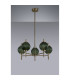 Cincinnatus 65cm Multi Height Pendant 5 x G9 Antique Brass/Moss Green Glass-8