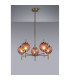 Cincinnatus 65cm Multi Height Pendant 5 x G9 Antique Brass/Blush Pink Glass-3