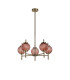 Cincinnatus 65cm Multi Height Pendant 5 x G9 Antique Brass/Blush Pink Glass-4