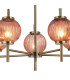 Cincinnatus 65cm Multi Height Pendant 5 x G9 Antique Brass/Blush Pink Glass-6