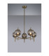 Cincinnatus 65cm Multi Height Pendant 5 x G9 Antique Brass/Smoke Glass-3