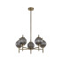 Cincinnatus 65cm Multi Height Pendant 5 x G9 Antique Brass/Smoke Glass-4