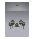 Cincinnatus 65cm Multi Height Pendant 5 x G9 Antique Brass/Smoke Glass-8