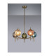 Cincinnatus 65cm Multi Height Pendant 5 x G9 Antique Brass/Amber/Blue/Moss Green/Blush Pink/Smoke Glass-3