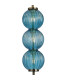 Cincinnatus 15cm Pendant 3 x G9 Antique Brass/Blue Glass-6