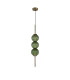 Cincinnatus 15cm Pendant 3 x G9 Antique Brass/Moss Green Glass-4
