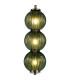 Cincinnatus 15cm Pendant 3 x G9 Antique Brass/Moss Green Glass-6